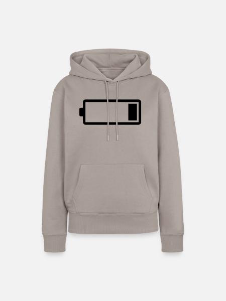 Akku, 20 Prozent - Frauen Premium Bio Hoodie - Taupe