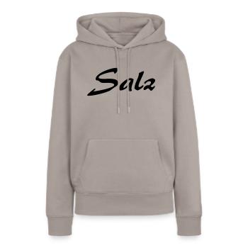 Salz - Frauen Premium Bio Hoodie - Taupe - Vorne - Julia (174cm)