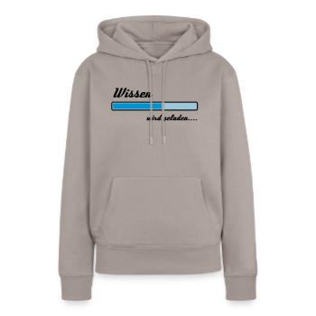 La connaissance est en cours de chargement ... - Sweat à capuche Premium bio Femme - taupe - Devant - Julia (174cm)
