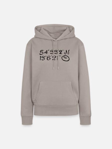 Mittelpunkt der Insel - Frauen Premium Bio Hoodie - Taupe