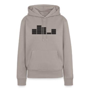 Music Bar Equalizer - Sweat à capuche Premium bio Femme - taupe - Devant - Julia (174cm)