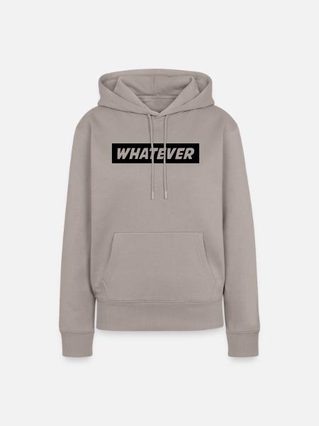 whatever_01 - Frauen Premium Bio Hoodie - Taupe