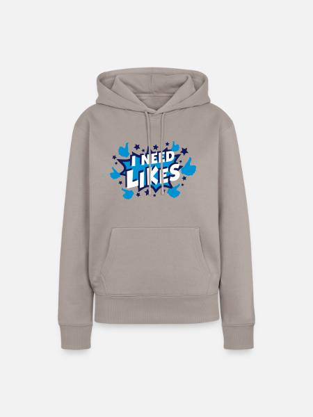 Need Likes (Comic Explosion) - Frauen Premium Bio Hoodie - Taupe