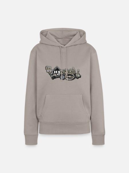 IFA Schrauber DDR Moped Wartburg - Frauen Premium Bio Hoodie - Taupe