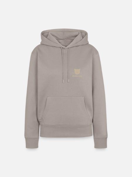 CATMOM sand - Frauen Premium Bio Hoodie - Taupe