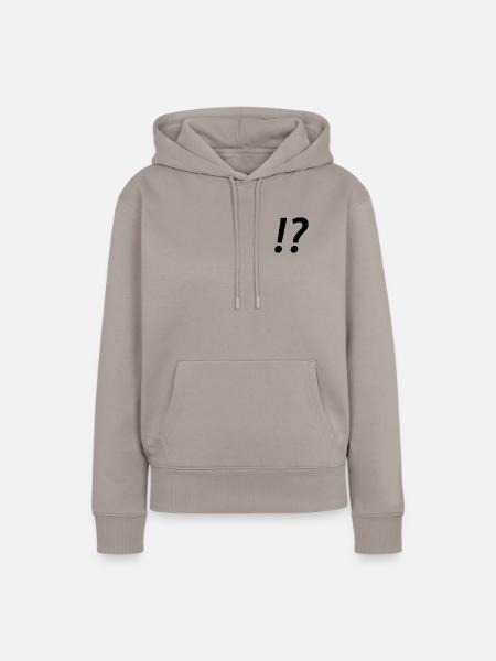 Bitte, was? - Frauen Premium Bio Hoodie - Taupe