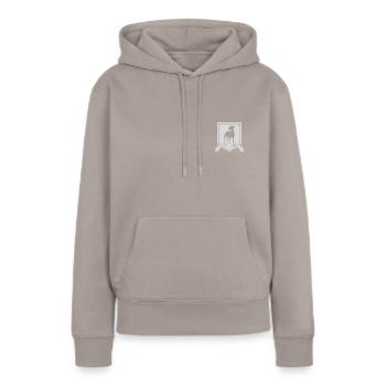 Ted Lasso A.F.C Richmond Logo Weiß - Frauen Premium Bio Hoodie - Taupe - Vorne - Julia (174cm)