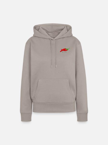 too hot - Frauen Premium Bio Hoodie - Taupe