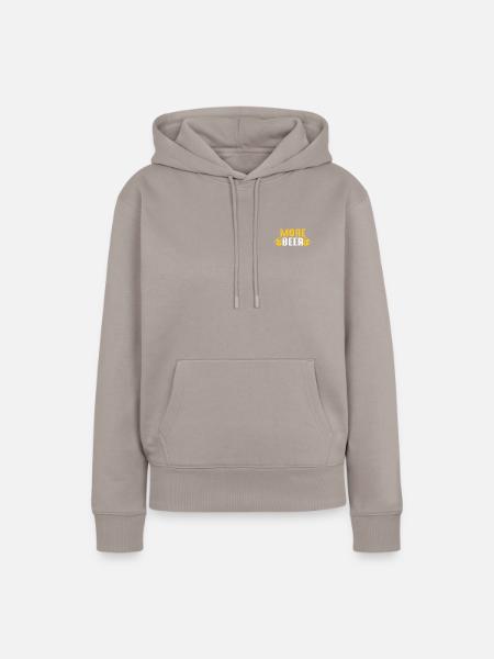 More Beer - Frauen Premium Bio Hoodie - Taupe
