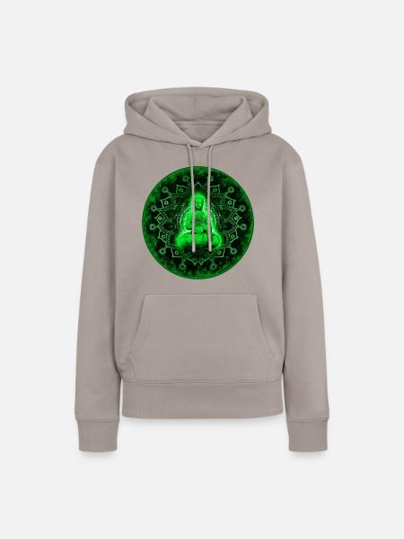 Buddha - Frauen Premium Bio Hoodie - Taupe