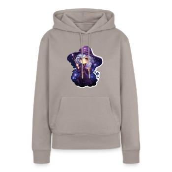 Magical Astral Mage Cute Cartoonish Spellcaster - Frauen Premium Bio Hoodie - Taupe - Vorne - Julia (174cm)