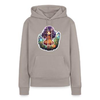 Cute Enchantress Casting a Spell - Frauen Premium Bio Hoodie - Taupe - Vorne - Julia (174cm)