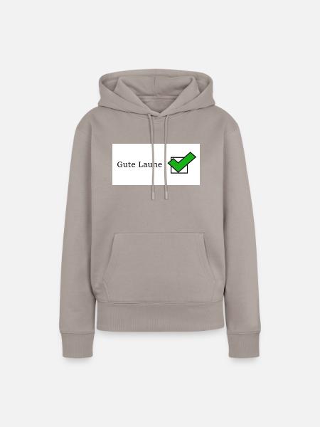 Gute Laune - Frauen Premium Bio Hoodie - Taupe