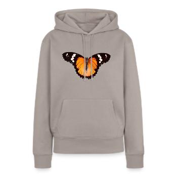 Butterfly by Nature - Women’s Premium Organic Hoodie - taupe - Front - Julia (174cm)