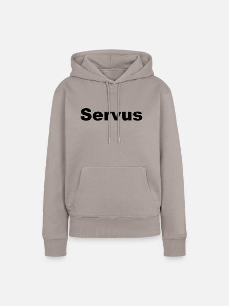 "Servus" - Frauen Premium Bio Hoodie - Taupe