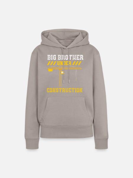 Big Brother Under Construction - Frauen Premium Bio Hoodie - Taupe