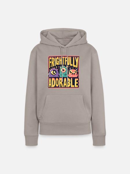 SCHRECKLICH BEZAUBERND - Frauen Premium Bio Hoodie - Taupe