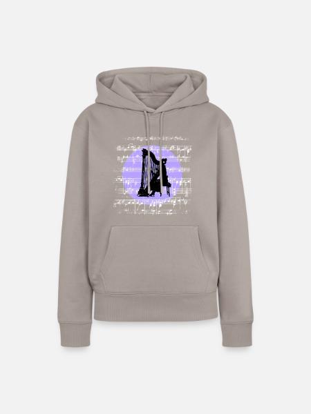 Melodien der Harfe - Frauen Premium Bio Hoodie - Taupe