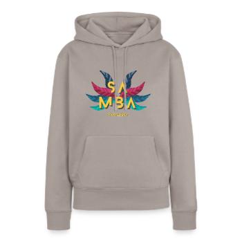 Samba brésilienne, Samba do Brasil, Danse - Sweat à capuche Premium bio Femme - taupe - Devant - Julia (174cm)