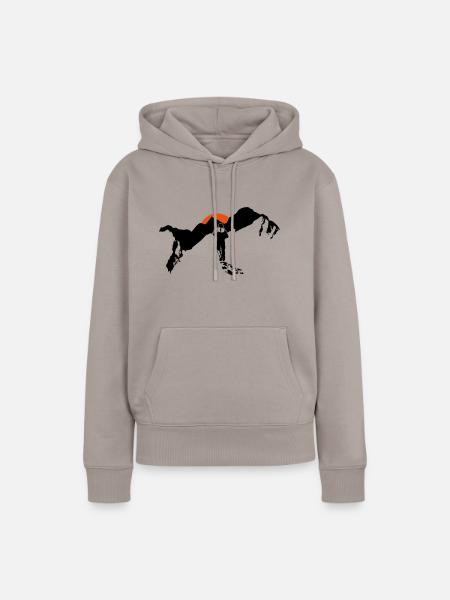Hiking In The Mountains - Frauen Premium Bio Hoodie - Taupe