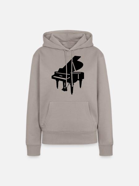Piano - Frauen Premium Bio Hoodie - Taupe