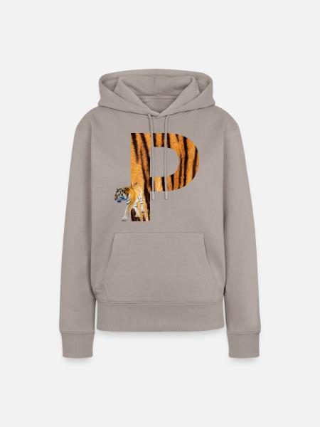 tiger p - Frauen Premium Bio Hoodie - Taupe