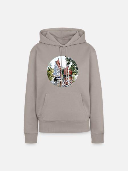 Parade der Segelboote - Frauen Premium Bio Hoodie - Taupe