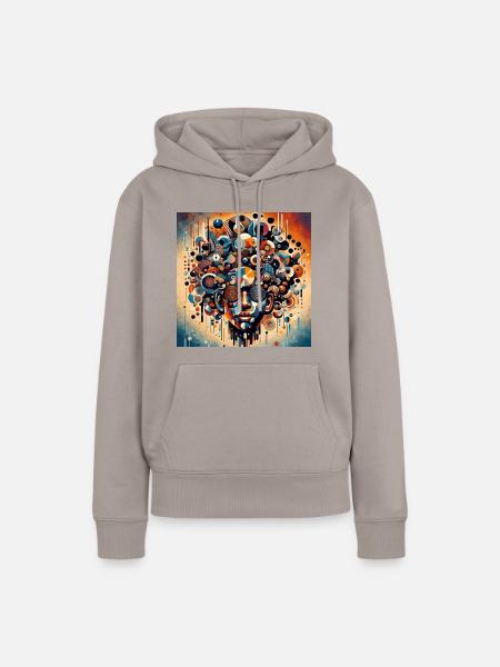 Afro Kulturelle Essenz - Frauen Premium Bio Hoodie - Taupe