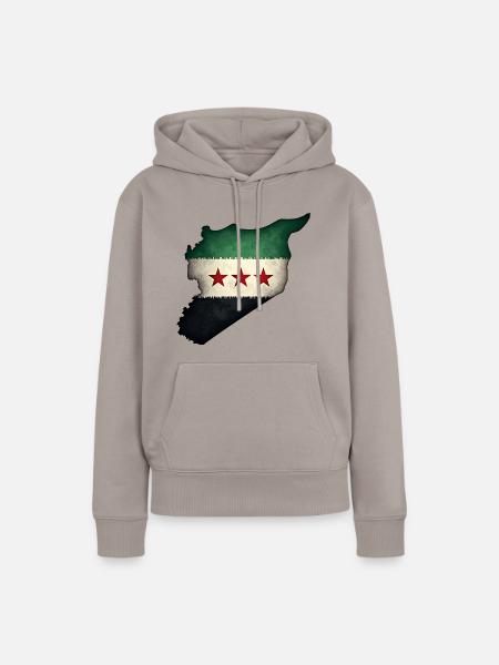 flagge syrien - Frauen Premium Bio Hoodie - Taupe