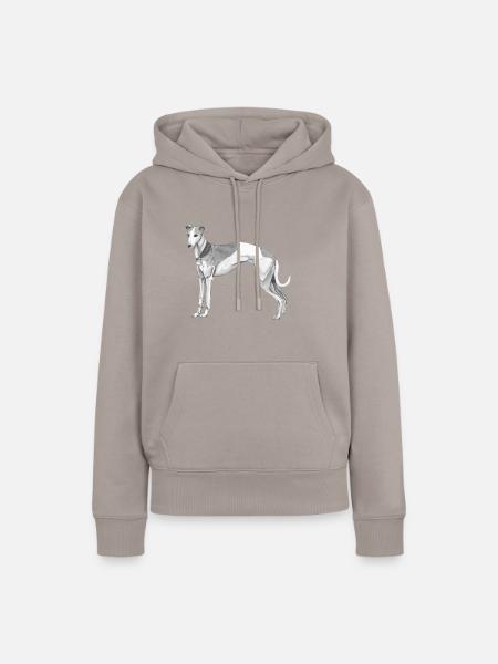 Whippet - Frauen Premium Bio Hoodie - Taupe