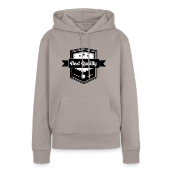 Meilleure qualité - Sweat à capuche Premium bio Femme - taupe - Devant - Julia (174cm)