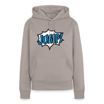 Sauter - Sweat à capuche Premium bio Femme - taupe - Devant - Julia (174cm)