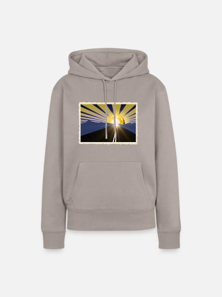 Moonset - Frauen Premium Bio Hoodie - Taupe