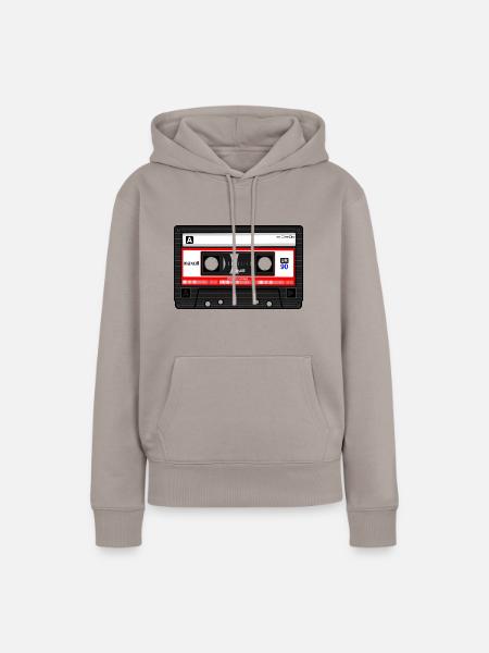 Kassette - Frauen Premium Bio Hoodie - Taupe