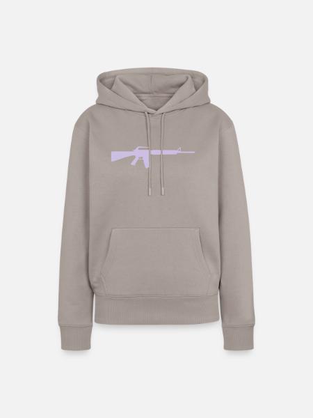 Maschine Gun - Frauen Premium Bio Hoodie - Taupe