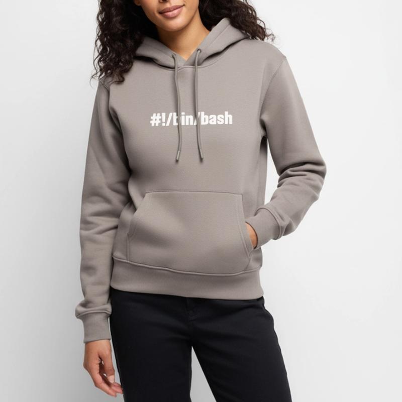 #!/bin/bash - Linux Shell Frauen Premium Bio Hoodie