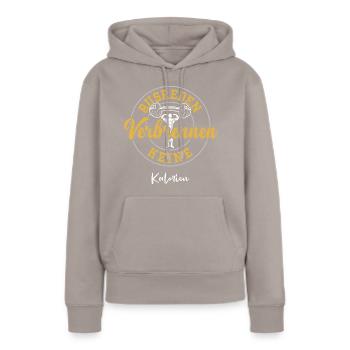 Ausreden Verbrennen Keine Kalorien - Frauen Premium Bio Hoodie - Taupe - Vorne - Julia (174cm)