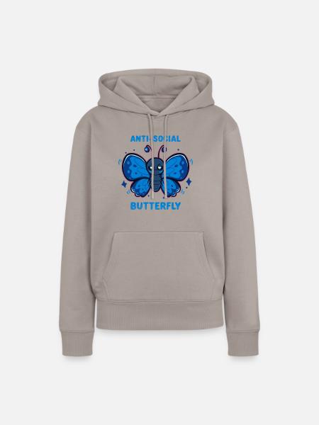 Antisozialer Schmetterling - Frauen Premium Bio Hoodie - 