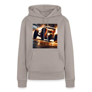 Rusty Hot Rod racing #2 - Women’s Premium Organic Hoodie - taupe - Front - Julia (174cm)