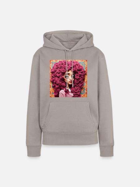 Frisur #4 - Frauen Premium Bio Hoodie - Taupe