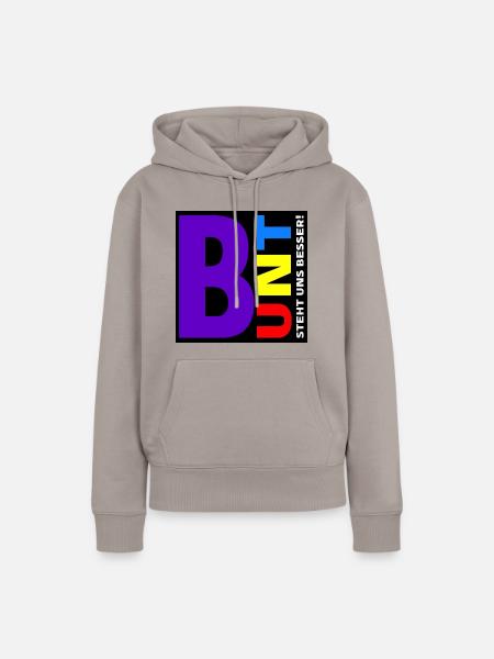 Bunt steht uns besser! - Frauen Premium Bio Hoodie - Taupe