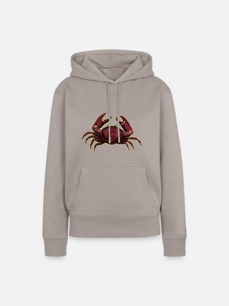 Krabbe - Frauen Premium Bio Hoodie - Taupe