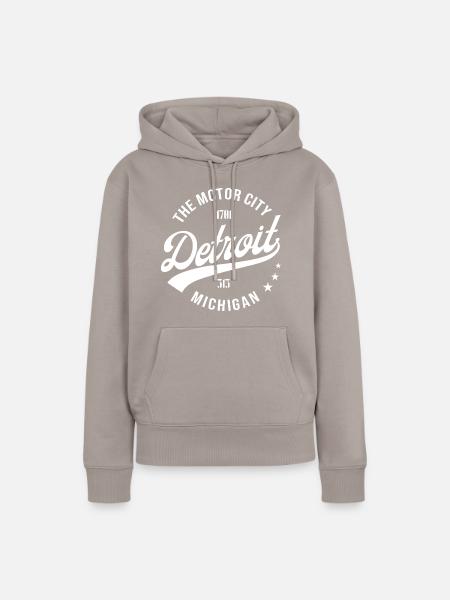 Detroit - Frauen Premium Bio Hoodie - Taupe