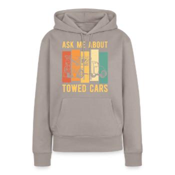 Abschleppwagen Abschleppdienst Abschlepper - Frauen Premium Bio Hoodie - Taupe - Vorne - Julia (174cm)