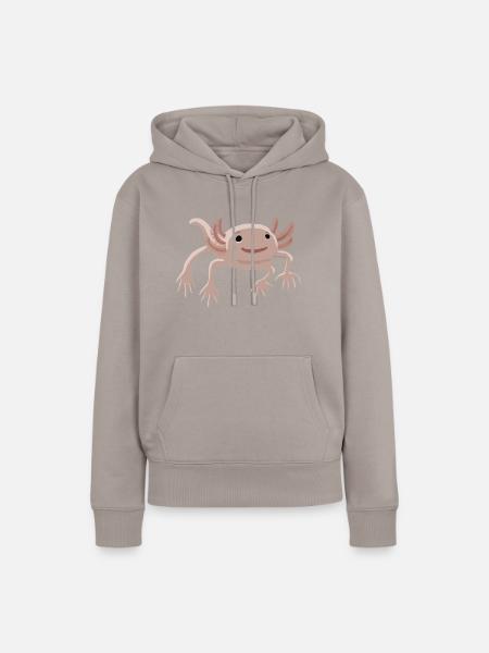 Axolotl - Frauen Premium Bio Hoodie - Taupe