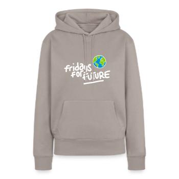 Fridays for Future - Frauen Premium Bio Hoodie - Taupe - Vorne - Julia (174cm)