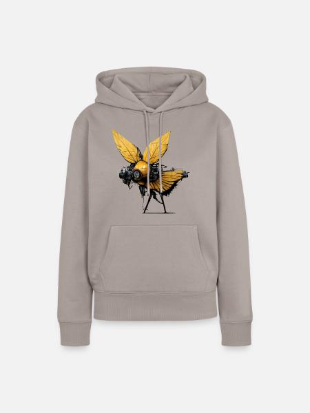 Mecha Moth - Frauen Premium Bio Hoodie - Taupe