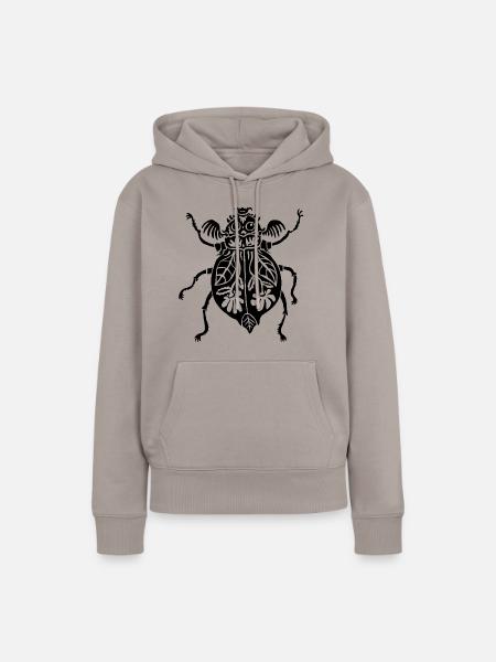 Blumenkäfer - Frauen Premium Bio Hoodie - Taupe