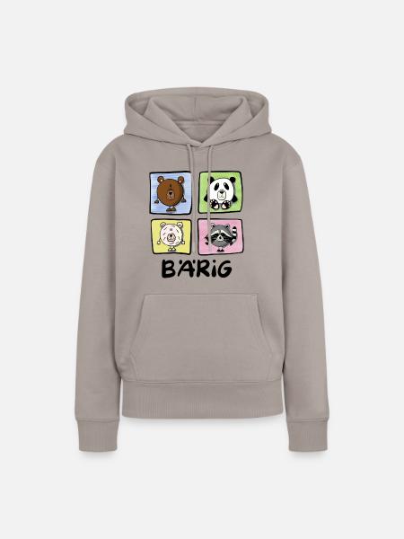 Bären Bärig - Frauen Premium Bio Hoodie - Taupe