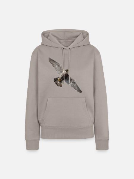Wanderfalke - Frauen Premium Bio Hoodie - Taupe